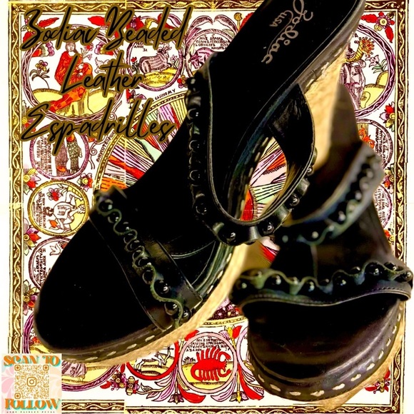 Zodiac Shoes - ZODIAC BEADED LEATHER ESPADRILLES